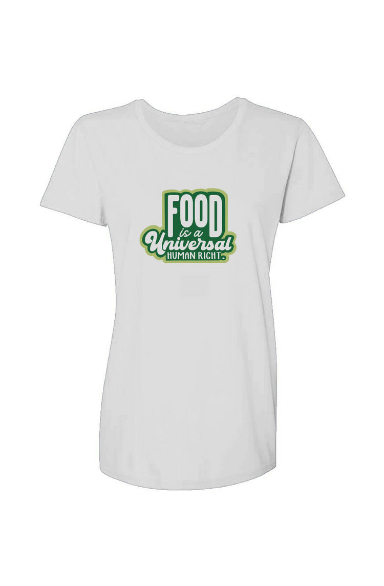 food-is-a-universal-human-right-womens-tee by Lettuce Be Good