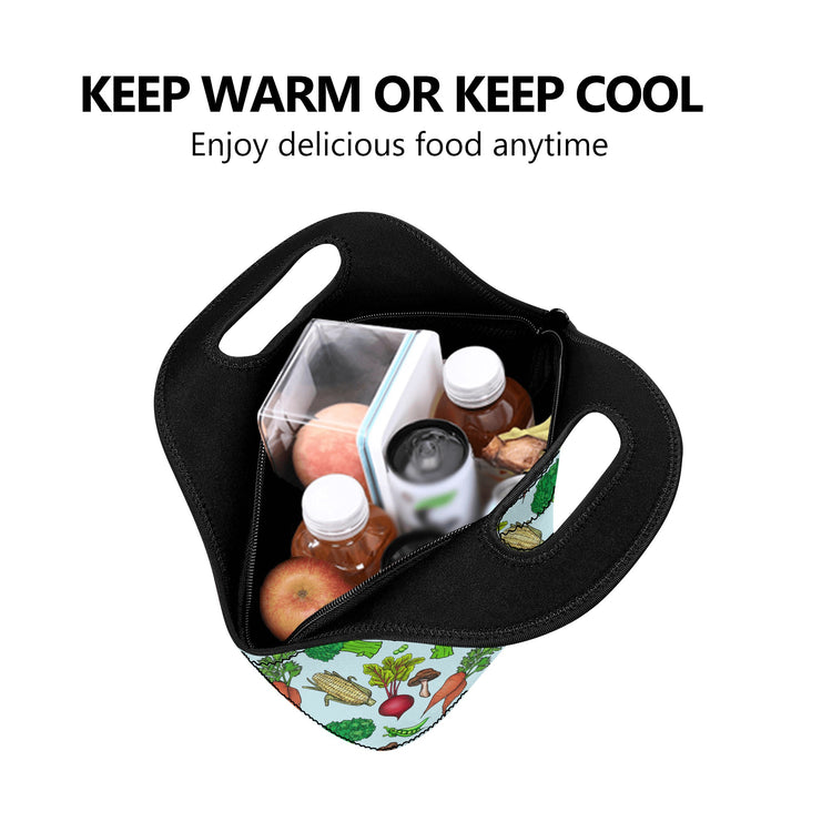 Veggie Delight Neoprene Lunch Bag - Lettuce Be Good