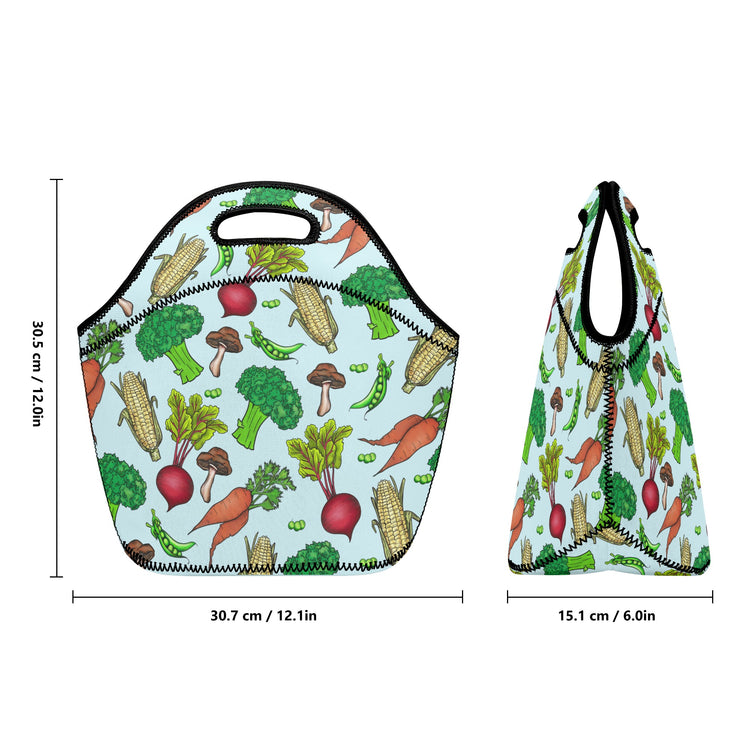 Veggie Delight Neoprene Lunch Bag - Lettuce Be Good