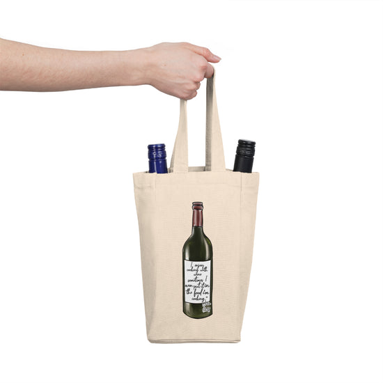 Julia Child Double Wine Tote Bag - Lettuce Be Good