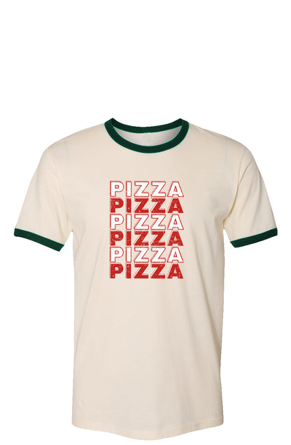 Pizza Pizza Vintage Unisex Ringer Tee