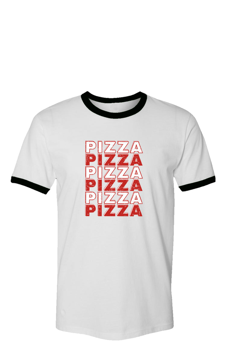 Pizza Pizza Vintage Unisex Ringer Tee