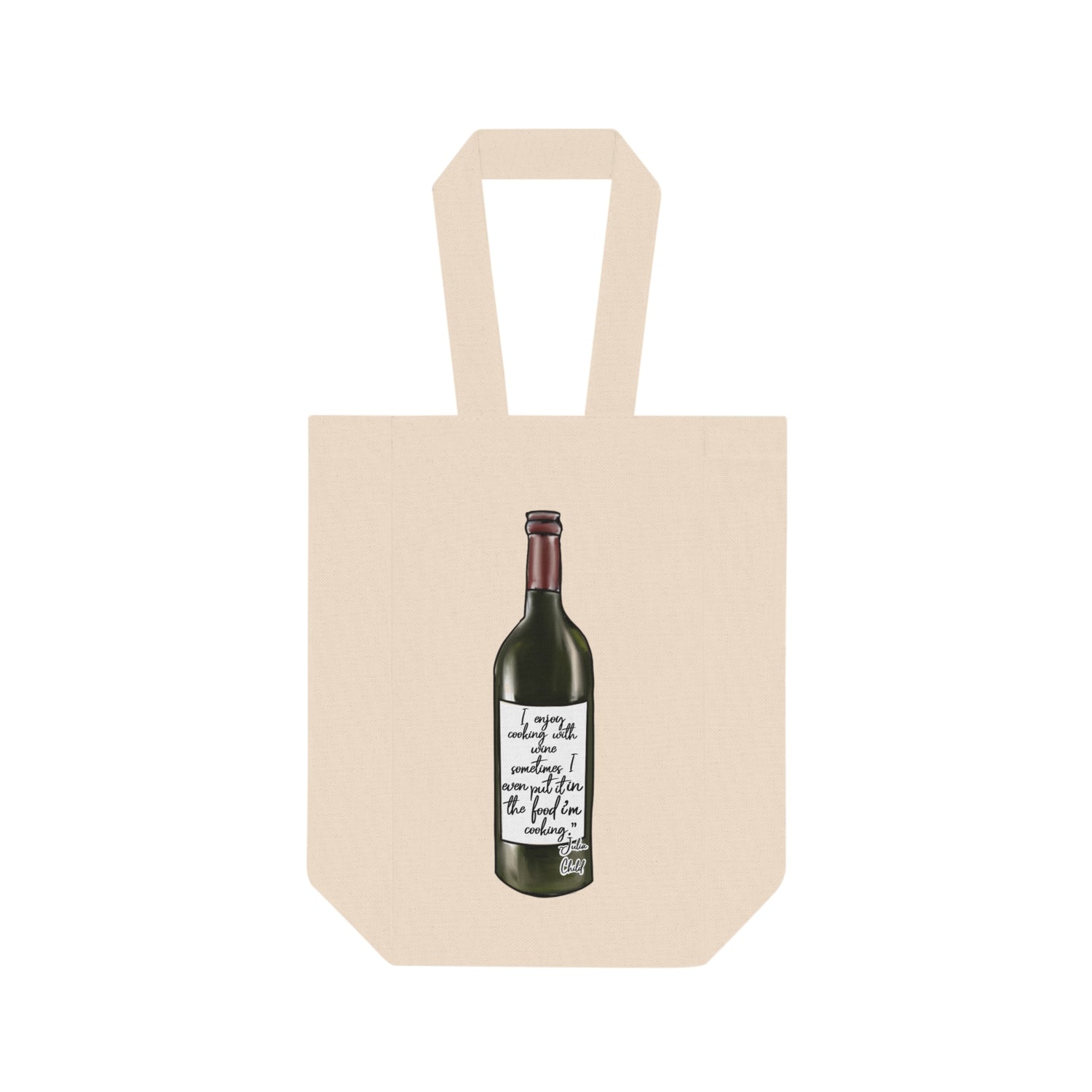 Julia Child Double Wine Tote Bag - Lettuce Be Good