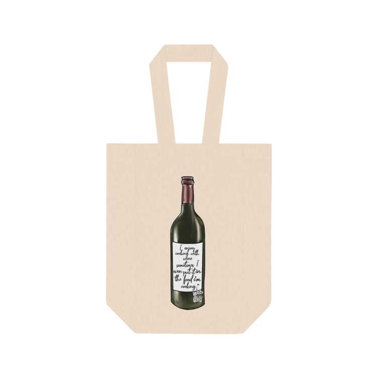 Julia Child Double Wine Tote Bag - Lettuce Be Good