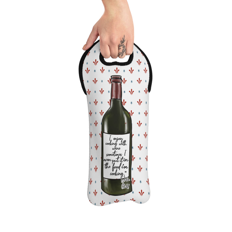 Julia Child Quote Wine Tote Bag - Lettuce Be Good