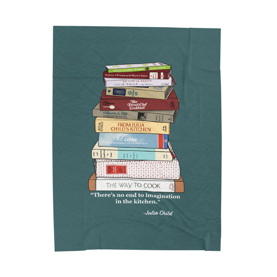 Julia Child Cookbook Blanket | Cozy Throw with French Cooking Inspiration