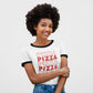 Pizza Pizza Vintage Unisex Ringer Tee