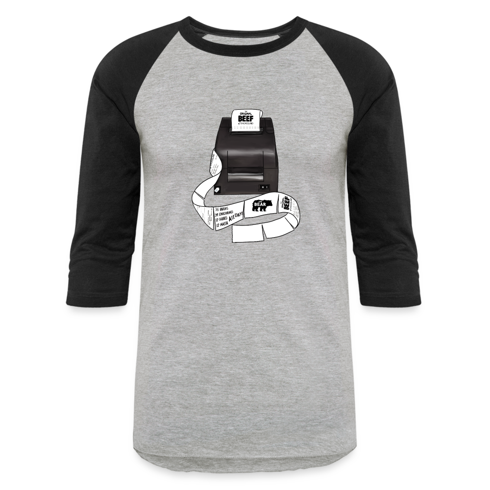 Kitchen Nightmares Unisex Baseball Tee - heather gray/black