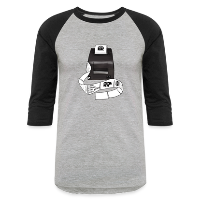 Kitchen Nightmares Unisex Baseball Tee - heather gray/black