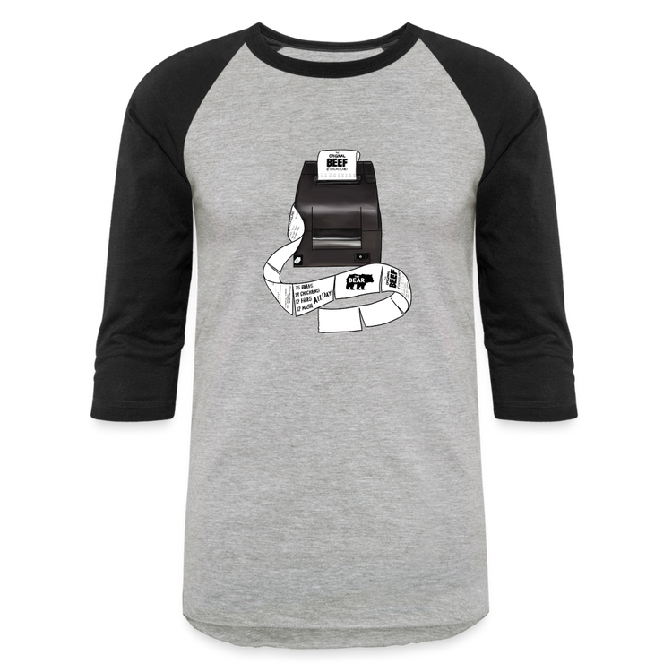 Kitchen Nightmares Unisex Baseball Tee - heather gray/black