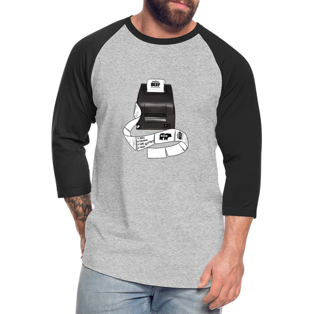 Kitchen Nightmares Unisex Baseball Tee - heather gray/black