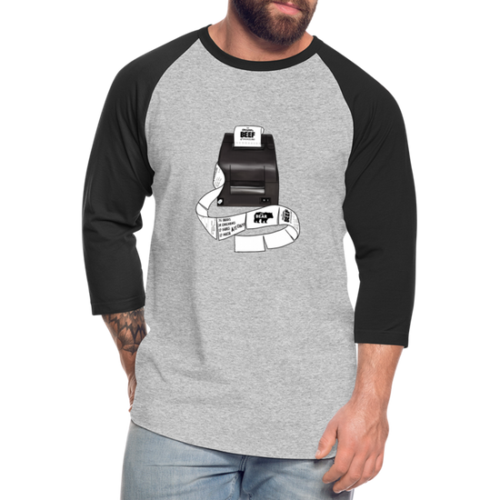 Kitchen Nightmares Unisex Baseball Tee - heather gray/black