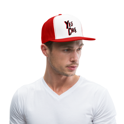 Yes Chef. Trucker Cap - white/red