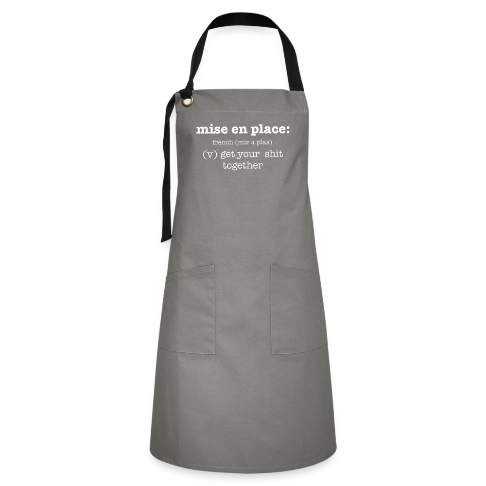 Mise en Place Apron - gray/black