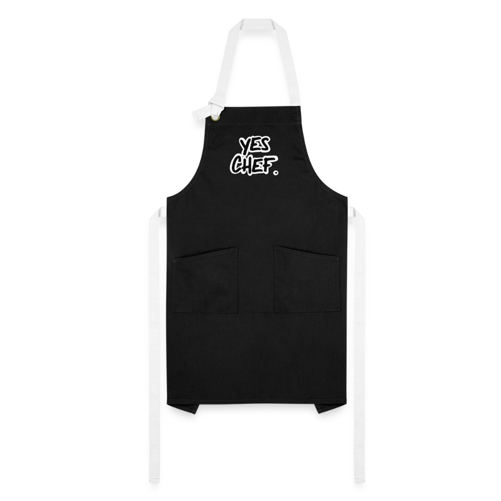 Yes Chef. Artisan Apron - black/white