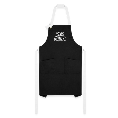 Yes Chef. Artisan Apron - black/white