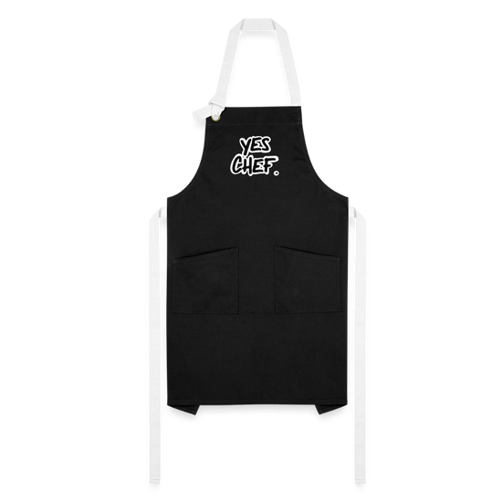 Yes Chef. Artisan Apron - black/white