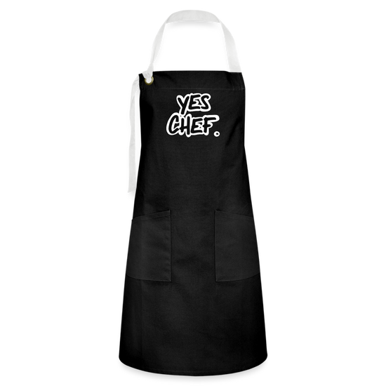 Yes Chef. Artisan Apron - black/white