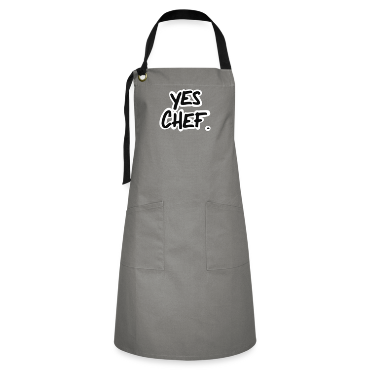 Yes Chef. Artisan Apron - gray/black