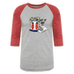 Let It Rip Unisex Baseball Tee - heather gray/red